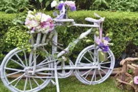 adorno bicicleta con flores