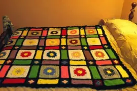 Quilt-style Afghan