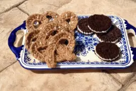 Soft pretzels and sandwich cookies