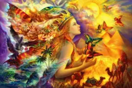 Fadas, duendes e ninfas.