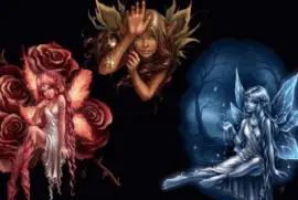 Fadas, duendes e ninfas.