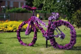 Purple Floral Garden Bike jigsaw puzzle