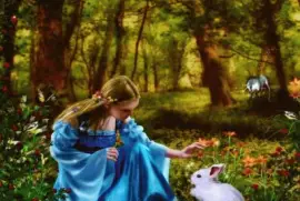 Girl in forrest jigsaw puzzle