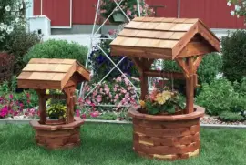 Wishing Well Garden Planters