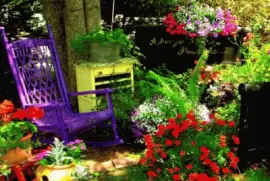 Rocking Chair in the Garden jigsaw puzzle