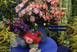 Pretty Floral Display in Lush Garden