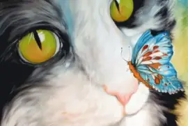 Cat with Butterfly jigsaw puzzle