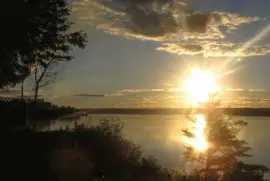 Peaceful evening scene upriver jigsaw puzzle