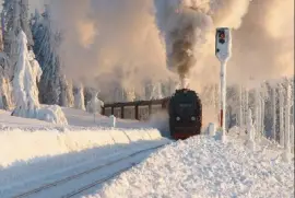 פאזל של winter train