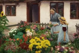 H.A.Brendekilde, Fishing Village Abberdaes