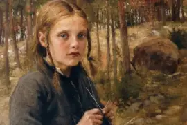 Elin Danielson-Gambogi A Girl Knitting Socks