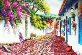 calle de pueblo jigsaw puzzle
