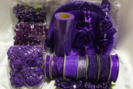 Vibrant Ribbons and Roses for Craft Projects