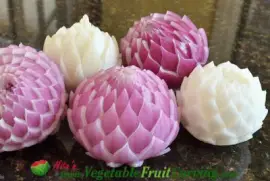 Purple and White Carved Onion Flowers jigsaw puzzle