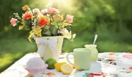 Pretty Summer Table-Still Life jigsaw puzzle