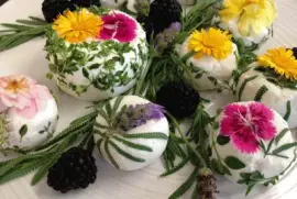 Goat Cheese Topped with Edible Flowers jigsaw puzzle