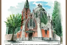 MADRID- BONITA PINTURA CAPILLA CEMENTERIO ALMUDENA