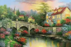 village au bord de l 'eau jigsaw puzzle