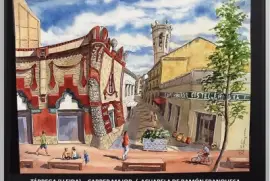 TÃRREGA (LLEIDA) - CARRER MAJOR  -  ACUARELA