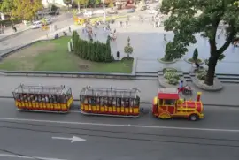 Na praÃ§a principal de Lviv, na UcrÃ¢nia