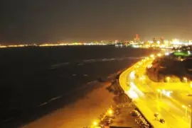 Vista nocturna de la Costa de Oro, Veracruz.