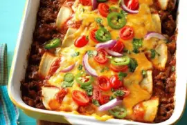 Garlic Beef Enchiladas