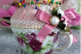 Tea Cup Pin Cushion-Craft jigsaw puzzle