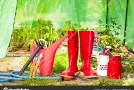 Red Gardening Tools and Boots jigsaw puzzle