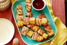 Chicken and Cheese Skewer