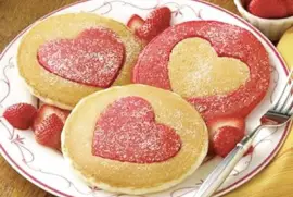 Strawberry Heart Pancake