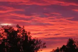 Fiery sunset...from outside Bingo hall!!