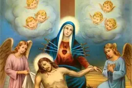 Maria recebe o corpo de Jesus