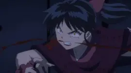 moroha ataca con sangre hanyo no yashahime