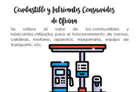 Combustibles y lubricantes consumidos de oficina