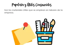 PapelerÃ­a y Ãºtiles consumidos