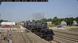 steam engine  "UP-4014 " passing Kearney,NE/USA west