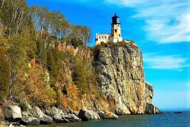 lighthouse up the cliff