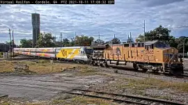 UP-2603 ferrying a Brightline conset thru Cordele,GA/USA