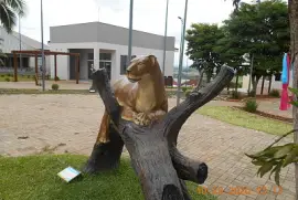 Escultura de uma onça Parda