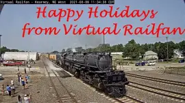  "Big Boy  " steam engine   "UP-4014  " passing Kearney,NE Happy Holid