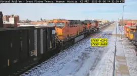BNSF-6291, BNSF-5605, at Wichita,KS/USA