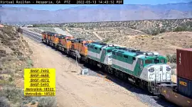 פאזל של Metrolink engines ferrying across the California desert