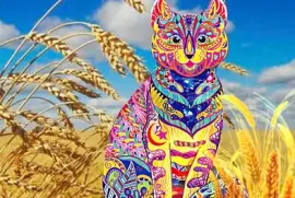 פאזל של Chat dans les bles