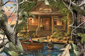 Fishing jigsaw puzzle