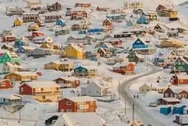 villaggio nella neve