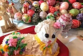 Czech Easter lamb cake