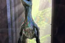 Blue enters and roars