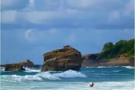Coup de vent Grande PLage de Biarritz