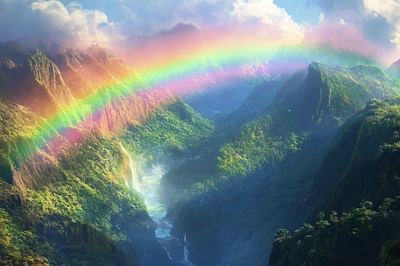 Rainbow Over the Valley
