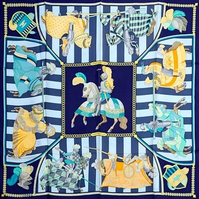 Navy silk
